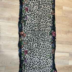 Marc Cain Multicolor Floral and Animal Print Scarf